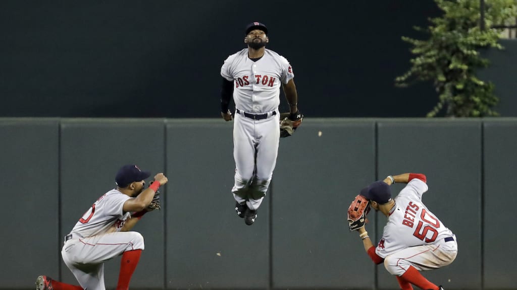 Mookie Betts and the Red Sox outfield need your help picking a new victory  dance