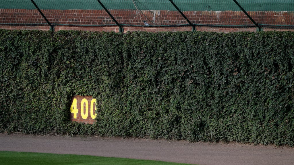 Target plants bull's-eye logo on ivy wall in Chicago's Wrigley Field