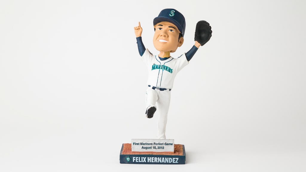 Seattle Mariners Felix Hernandez Bobblehead with Newspaper Base