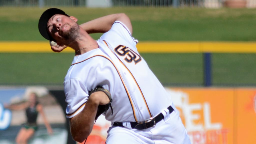 Reliever Kyle McGrath is getting a chance to pitch multiple innings in the Arizona Fall League. (Buck Davidson / MiLB.com)