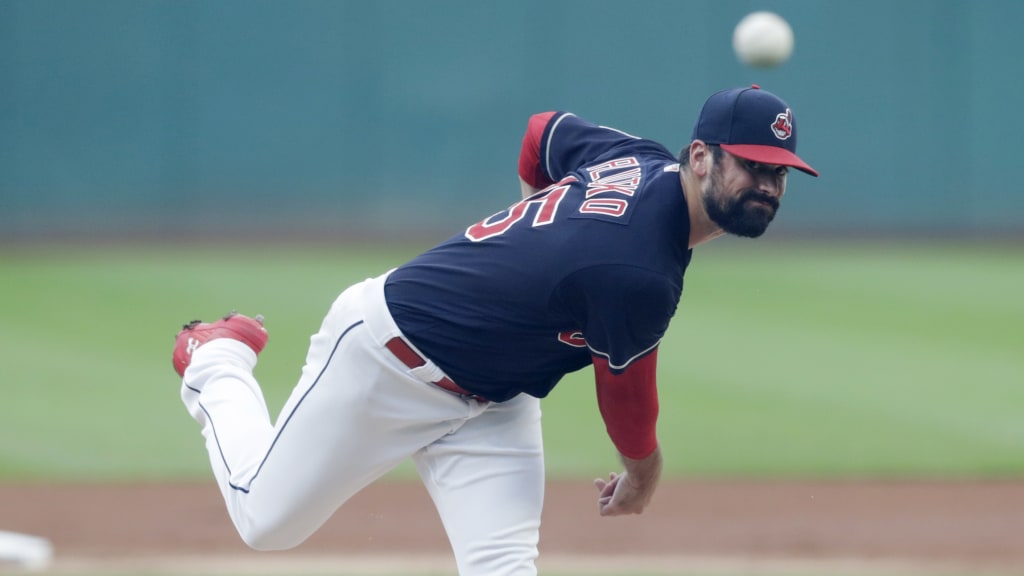 Cleveland Indians starting pitcher Adam Plutko delivers in the first inning of a baseball game against the Minnesota Twins, Wednesday, Aug. 29, 2018, in Cleveland. (AP Photo/Tony Dejak)