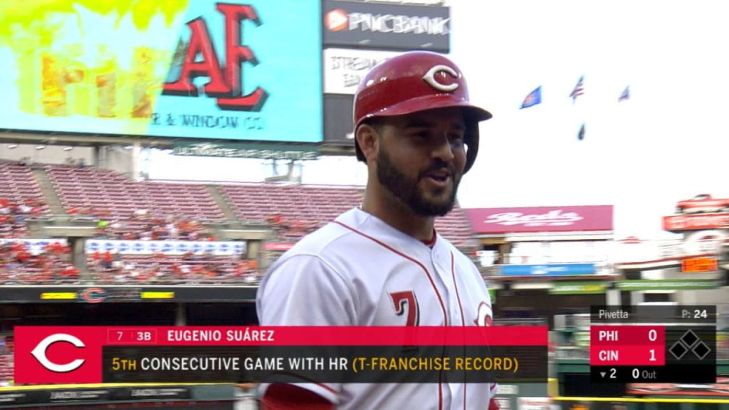 Eugenio Suarez homers in fifth straight game