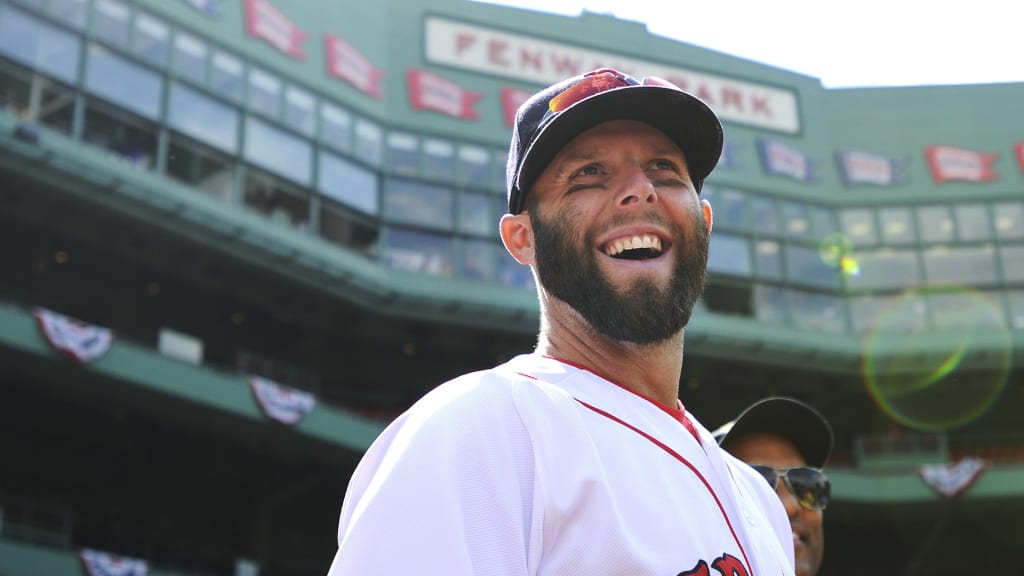 Dustin Pedroia at Red Sox spring training as guest instructor