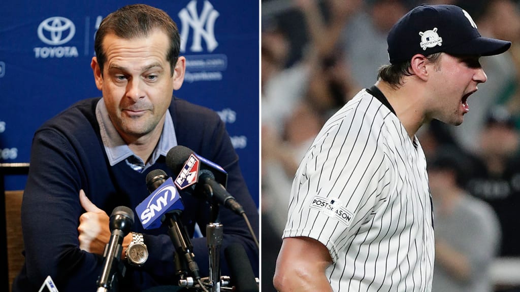 Aaron Boone and Tommy Kahnle are siding with the Eagles in this year's Super Bowl. (AP)