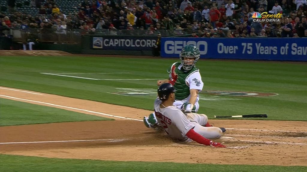 Laureano's throwout confirmed