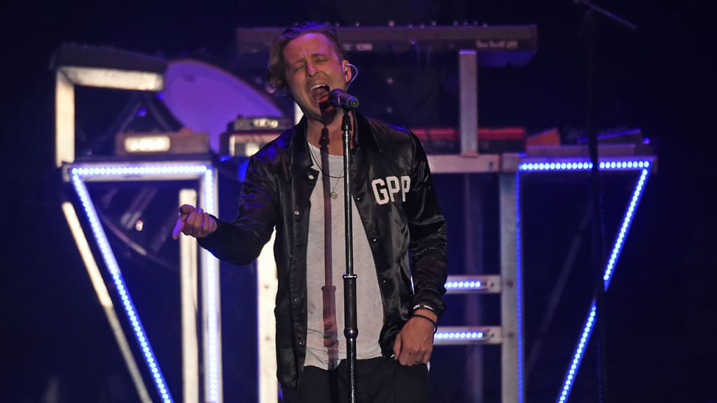 OneRepublic performs during the Budweiser All-Star Concert in San Diego. (LG Patterson/MLB Photos via Getty Images)