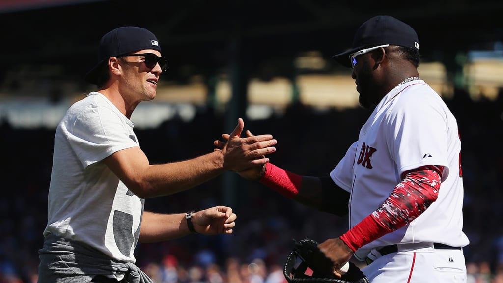 David Ortiz sports Tom Brady jersey, serves as Patriots honorary captain