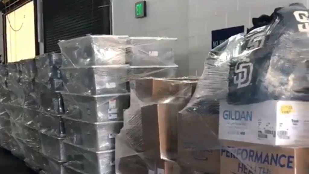 The Padres had plenty to pack on "Truck Day." (Padres)