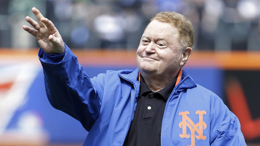 Mets ambassador Rusty Staub tosses out the first pitch on Opening Day on April 1, 2013, at Citi Field. (AP)