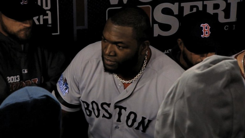 David Ortiz 2013 Boston Red Sox World Series Grey Road Men's Jersey