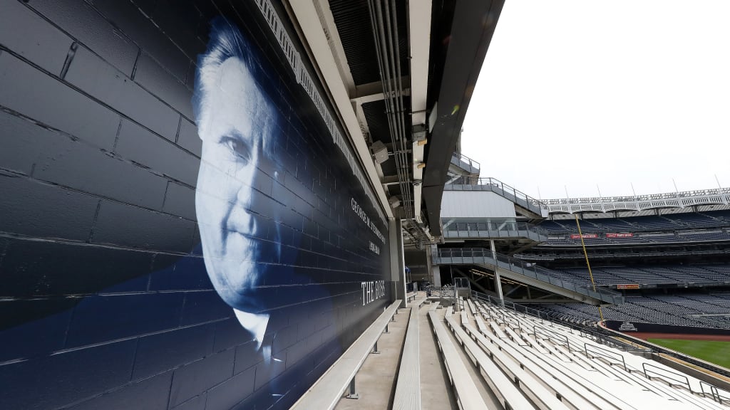 A mural of George Steinbrenner in the new Yankee Stadium, which the Yankees moved into in 2009.