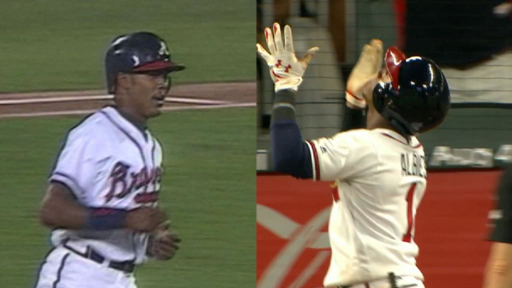 Photo of the Day: Young Ozzie Albies poses with fellow Braves legend Andruw  Jones