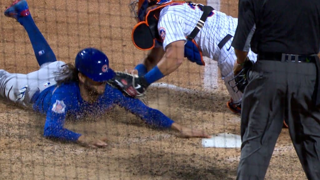 Mets relay throws out Cubs' Jake Marisnick at home