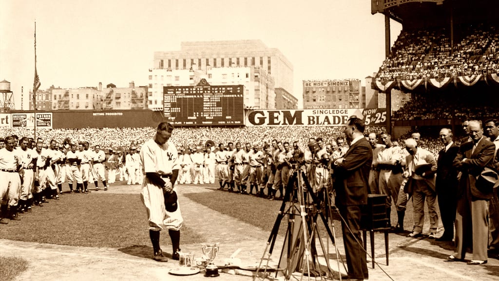 The overwhelmingly grateful tenor of Gehrig’s speech on July 4, 1939, contrasted the realities of what the great first baseman was facing. While he might have considered himself “the luckiest man on the face of the earth” when contemplating all he had been given, Gehrig would spend the next 23 months fighting a losing battle against a still-undefeated disease. (Photo Credit: Getty Images)