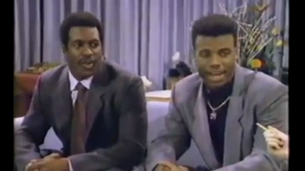 The Griffeys preparing for their in-television television interview