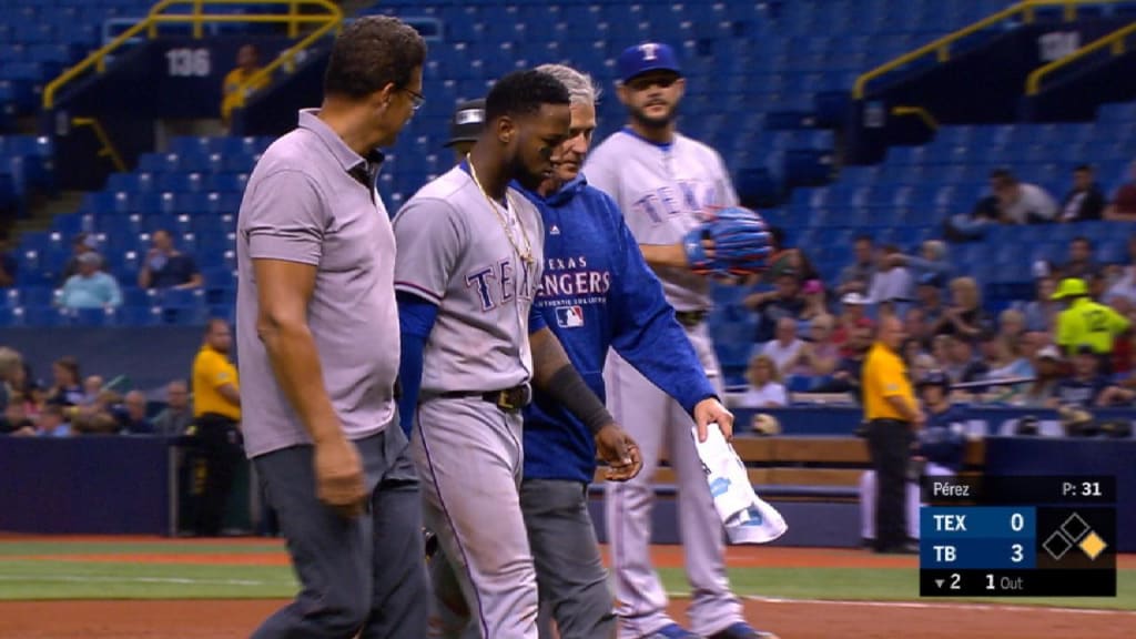 Profar leaves with an injury