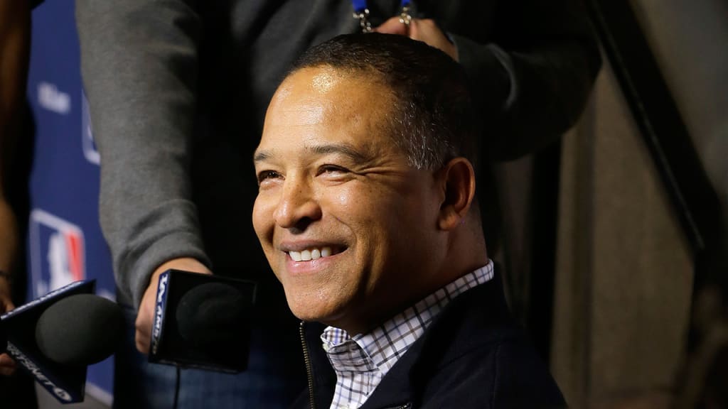 Manager Dave Roberts will be among the Dodgers to participate in the tour. (Mark Humphrey/AP)