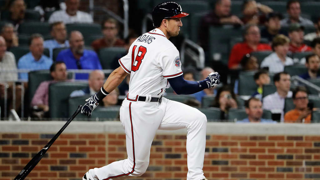 Outfielder Lane Adams had two hits for Triple-A Gwinnett on Wednesday afternoon before playing for the Braves that night. (AP)