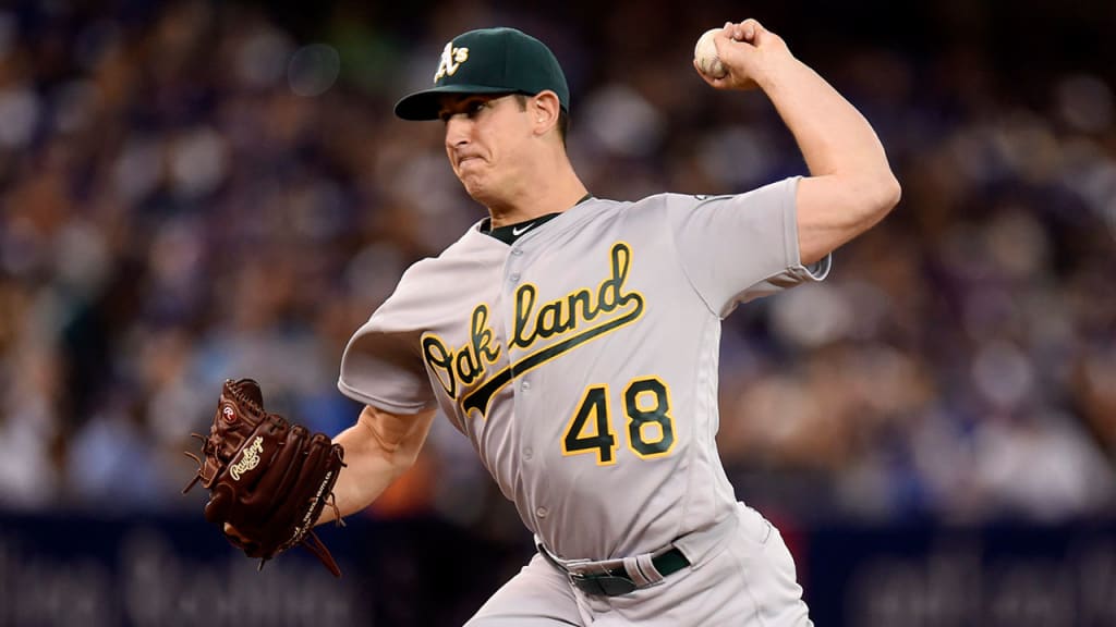 Eric Surkamp struggled against the Blue Jays in the series finale, allowing six earned runs in 4 2/3 innings. (AP)