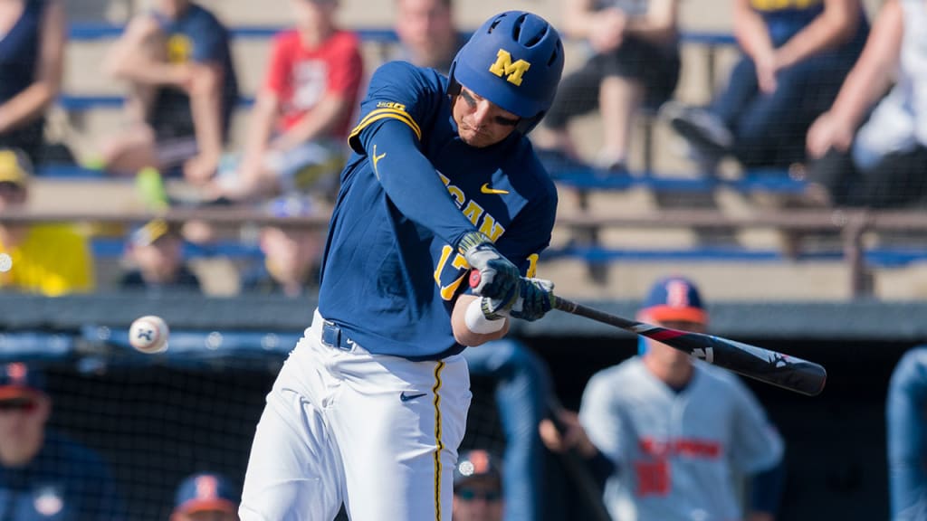 "I've been a catcher my whole life," Drew Lugbauer said. (Michigan)