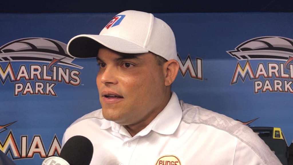 Giancarlo Stanton impresses Pudge Rodriguez