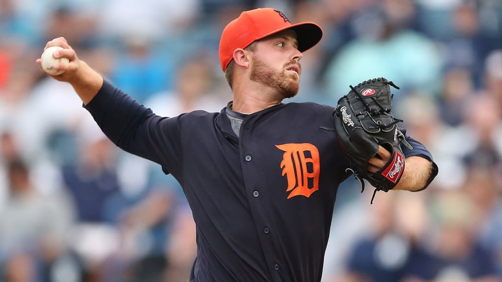 Buck Farmer tossed three shutout innings Monday, holding the Yankees to two hits and lowering his spring ERA to 2.25. (Getty Images)