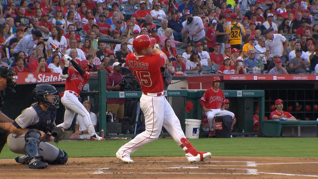 Mike Trout wears No. 45 to honor Tyler Skaggs during AL's All-Star