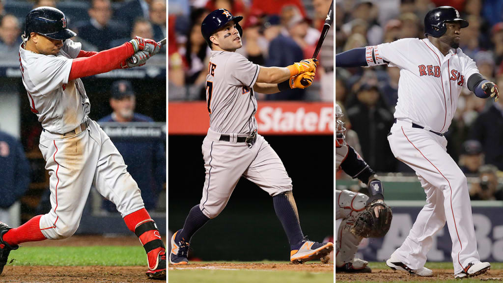 The 2016 nominees for Player of the Year are Mookie Betts, Jose Altuve and David Ortiz. (AP)