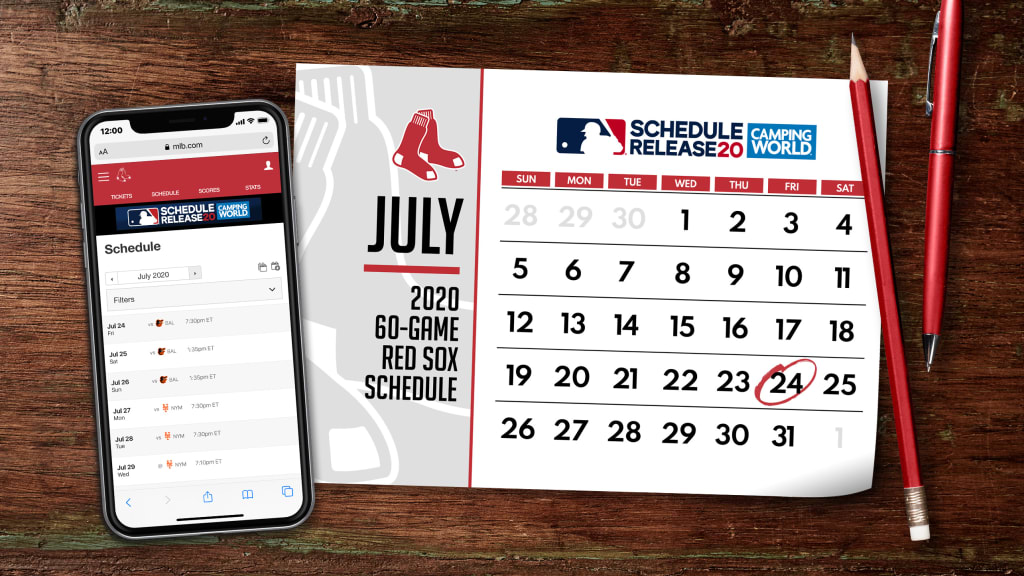 Red Sox announce 2020 season schedule