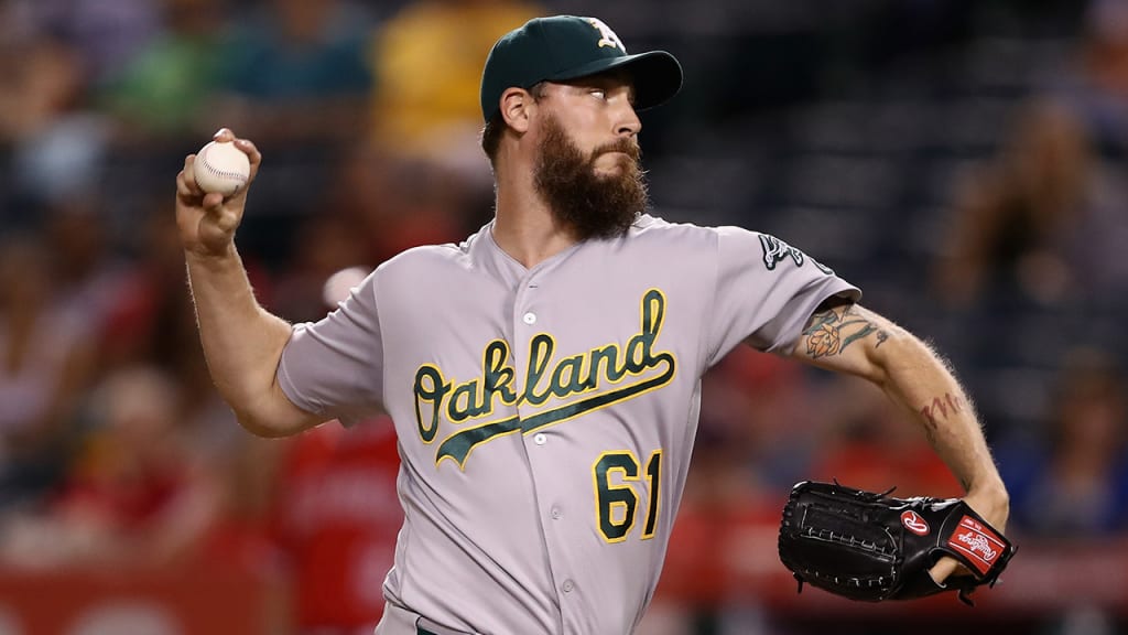 Oakland reliever John Axford went on the disabled list Wednesday for the first time in his eight-year career with a right shoulder strain. (Getty)