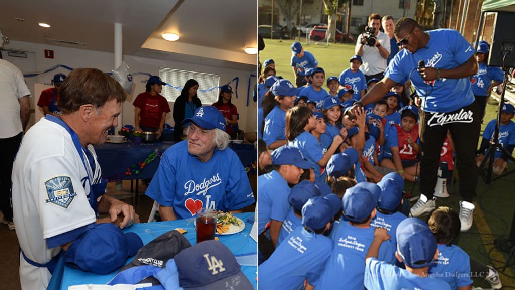 Dodgers alumni and players will participate in community outreach and fan appreciation events. (Jill Weisleder, Jon SooHoo/Dodgers)