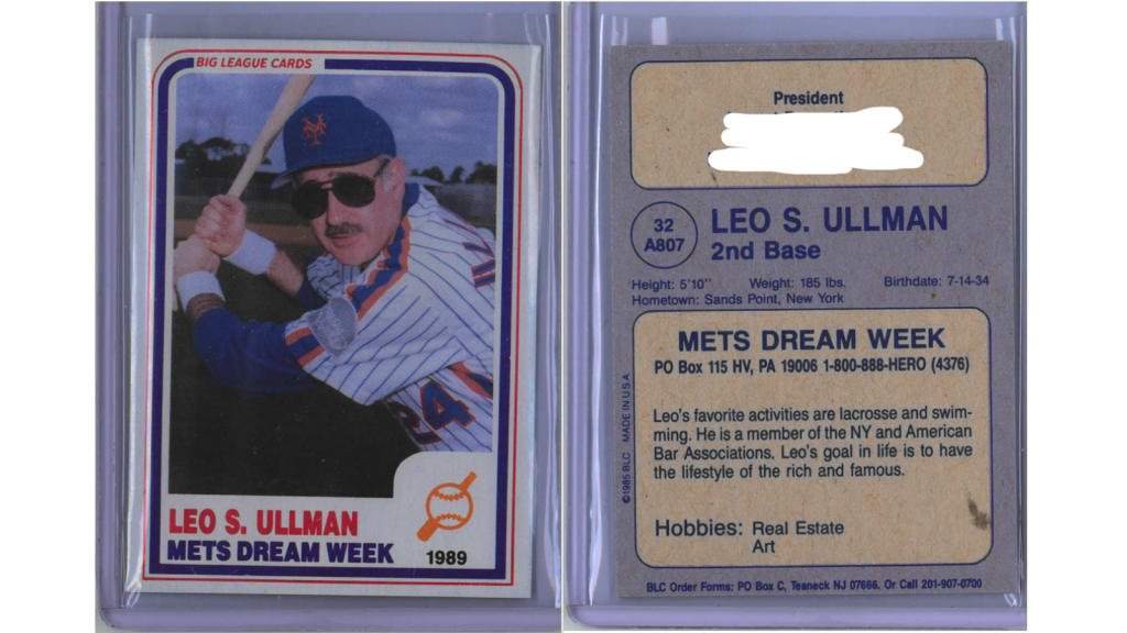 Ullman's Dream Week baseball card. Courtesy Leo S. Ullman.