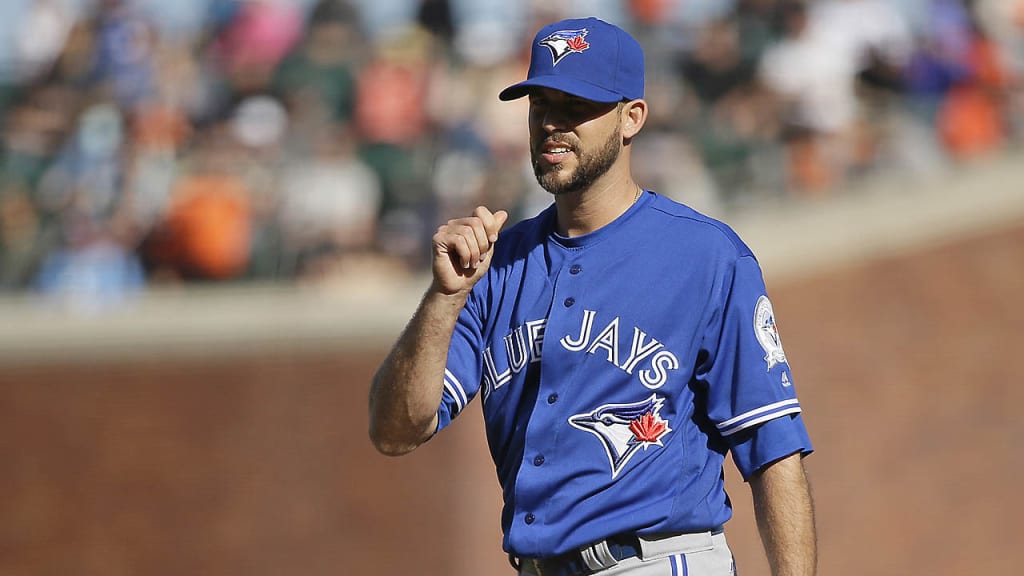Ryan Tepera appeared in three games for the Blue Jays this season, with an 11.57 ERA in 2 1/3 innings. (AP)