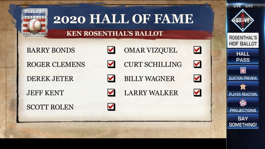 Curt Schilling, Roger Clemens Hall of Fame ballot