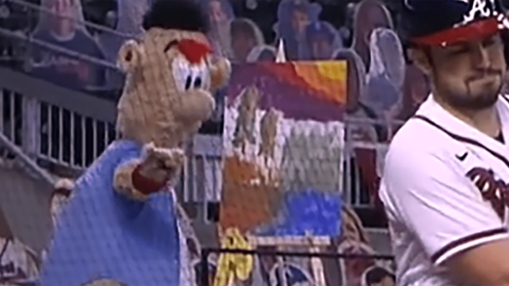 Atlanta Braves Mascot Blooper Hand-painted Needlepoint Canvas