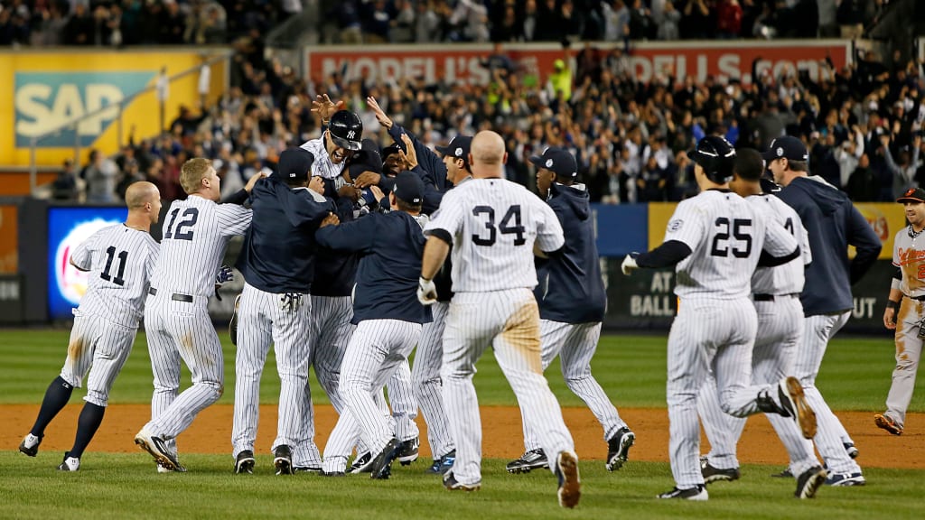 Derek Jeter’s final Yankee Stadium at-bat was straight out of a fairy tale. His walk-off hit gave him one final celebration on the field where he authored so many historic moments. (Credit: New York Yankees)