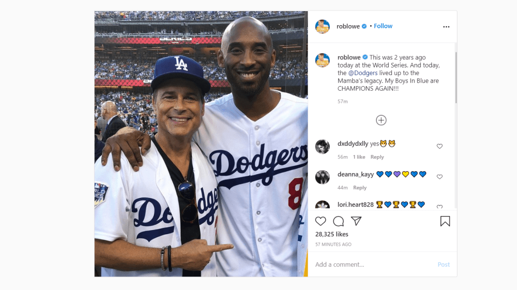 Famosos que llevan a los Dodgers en el corazón y celebran su