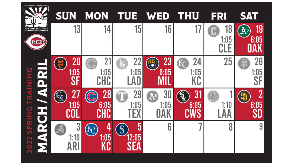 Printable Schedule Schedule Cincinnati Reds