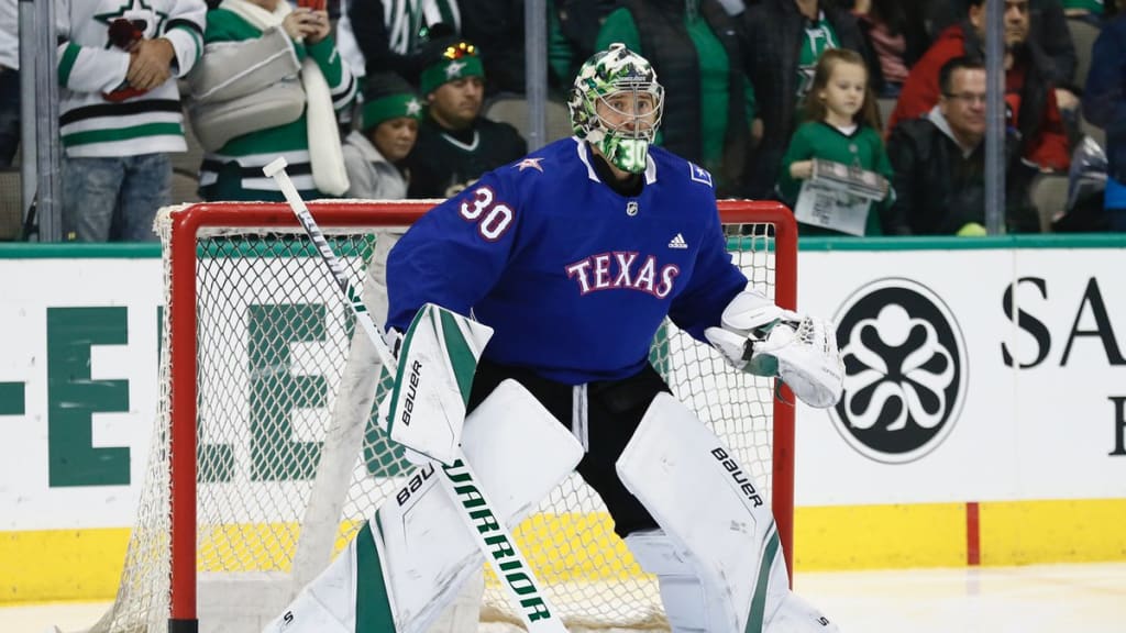 The Dallas Stars took the ice looking pretty slick in their special Rangers themed jerseys MLB