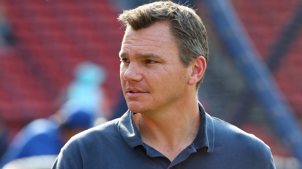BOSTON, MA - JUNE 12: Ben Cherington, general manager of the Boston Red Sox, leaves the field before a game with the Toronto Blue Jays at Fenway Park on June 12, 2015 in Boston, Massachusetts. (Photo by Jim Rogash/Getty Images)