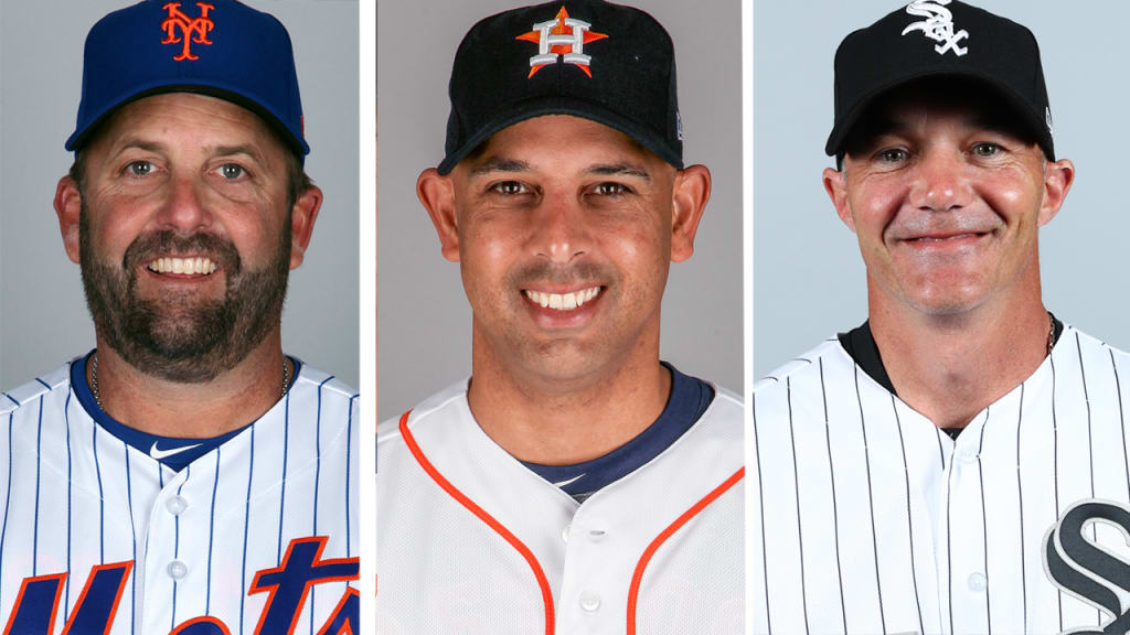 Kevin Long (left), Alex Cora (center) and Joe McEwing have ties to the Mets and are on the club's radar during its managerial search. (Getty)