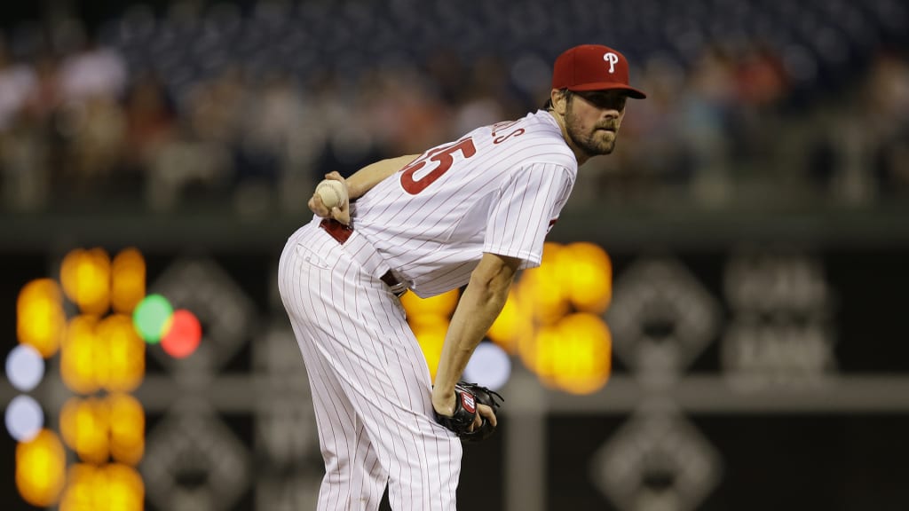 The Philadelphia Phillies' Cole Hamels throws against the San