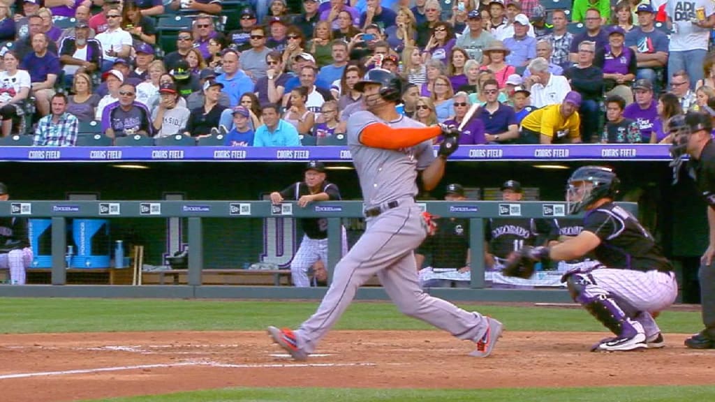 Giancarlo Stanton crushed a 504-foot home run at Coors Field