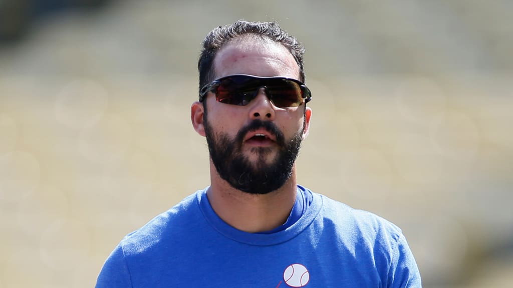 Andre Ethier was part of a group that visited San Bernardino on the "Love L.A." tour. (Danny Moloshok/AP)