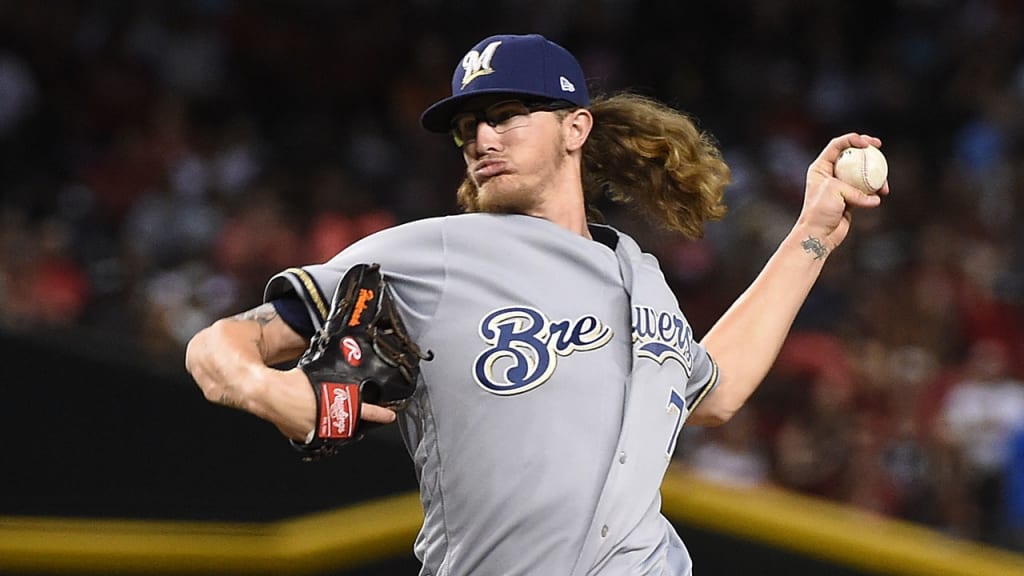 Josh Hader owns a 2.16 ERA in 26 relief appearances this season following Monday's 5-4 loss to the Reds. (Getty)