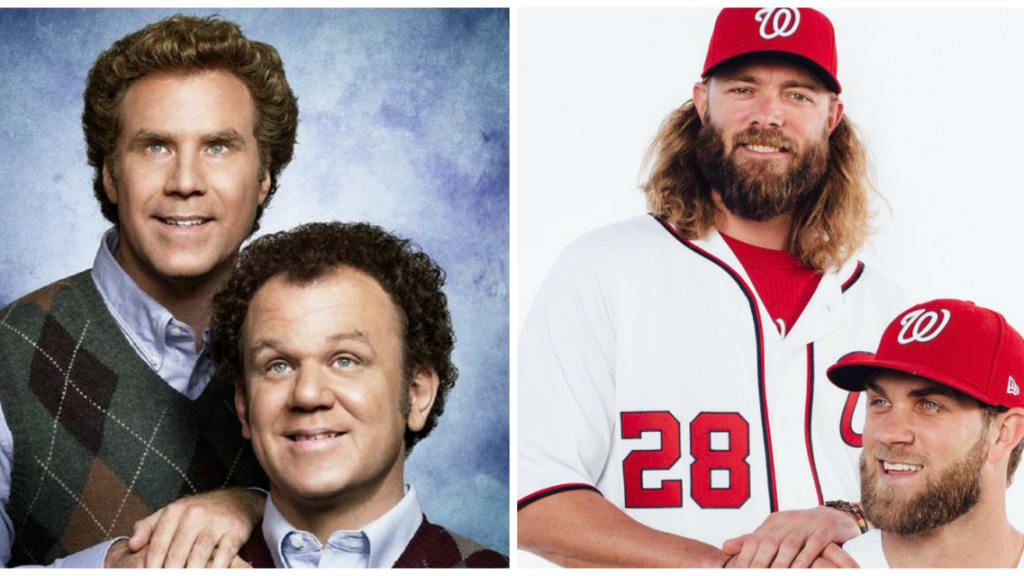 Bryce Harper and Jayson Werth recreate poster for “Step Brothers” at photo  day - Federal Baseball