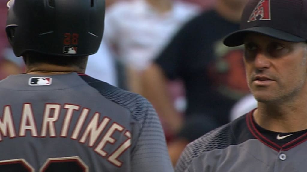 J.D. Martinez exits first game as a Diamondback after being hit on