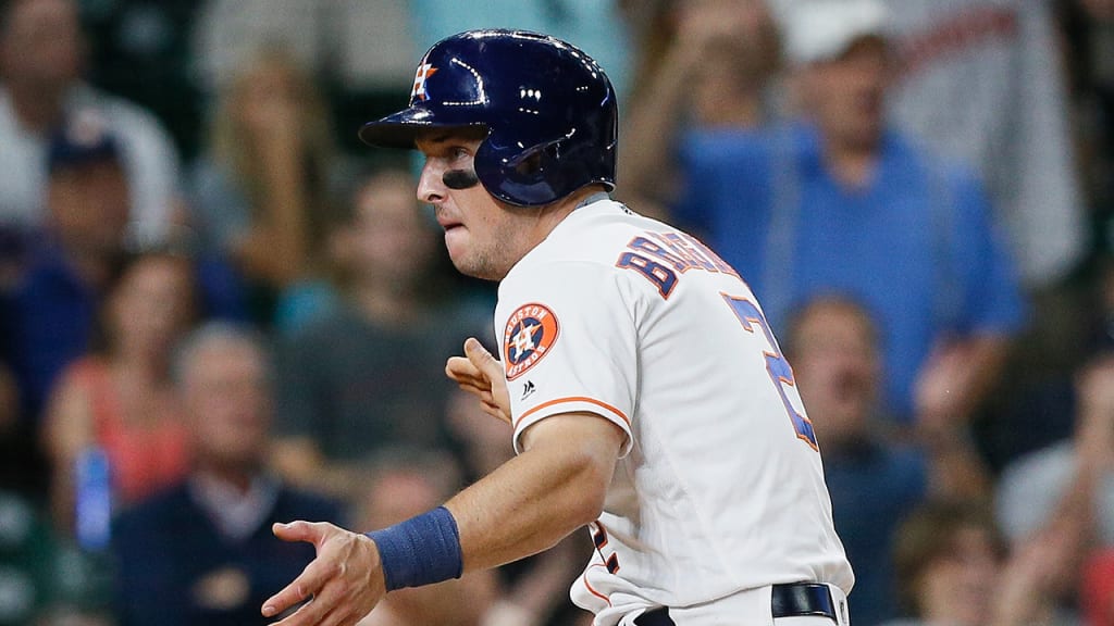 Houston's Alex Bregman apologized for a Tweet he sent Sunday about the Astros upcoming series against the Rangers. (AP)