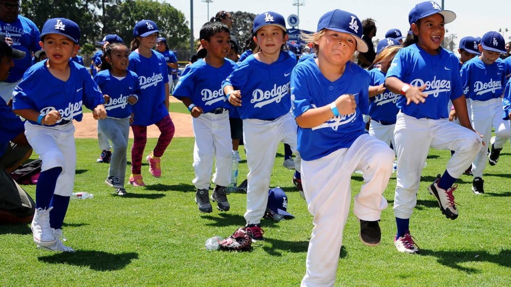 Children from the Dodgers RBI program at Belvedere Park enjoyed the festivities. (Dodgers/Juan Ocampo)