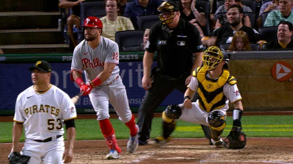 Rhys Hoskins' epic bat flip: Phillies slugger hits home run vs. Braves